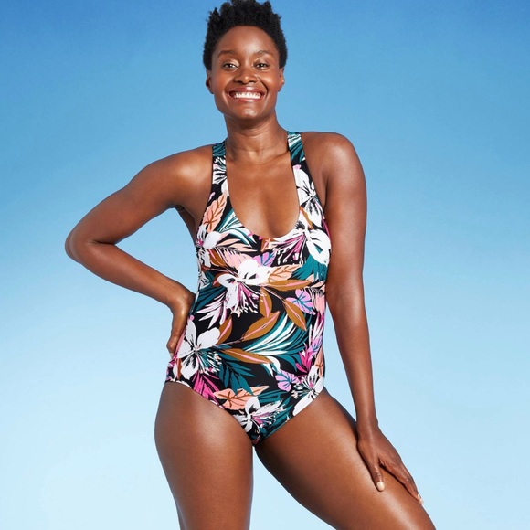 Kona Sol Other - Like New KONA SOL Twist Back Multicolored Tropical Floral One Piece Swim Suit
